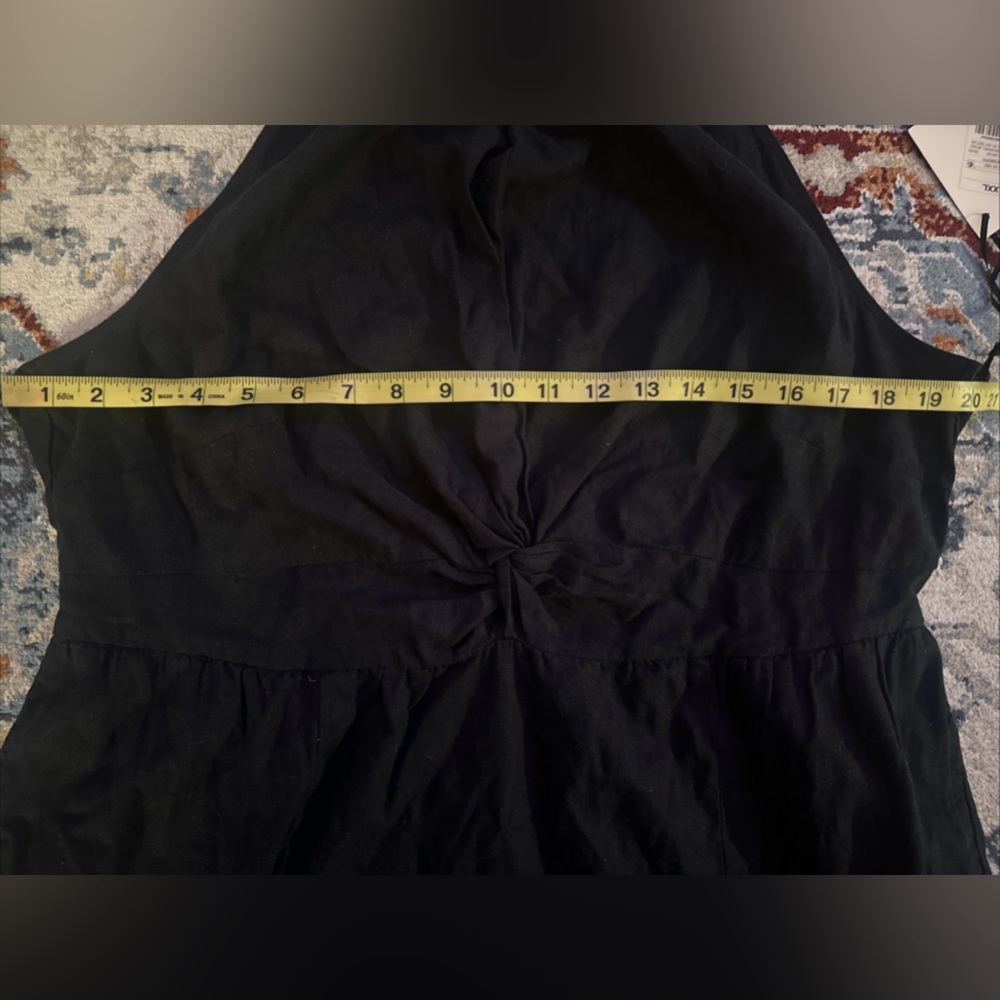 NWT Ava & Viv Women's Halter Neck A-Line Linen Black Dress Size XXL - Picture 14 of 15